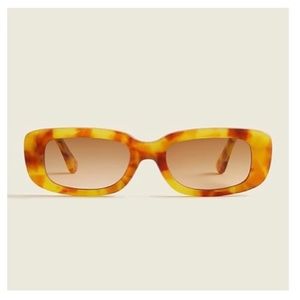 J Crew Biarritz tortoise slim acetate sunglasses